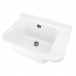 Izlietne no polipropilēna 50*34*21 balta,komplektā ar sifonu un stiprinājumiem