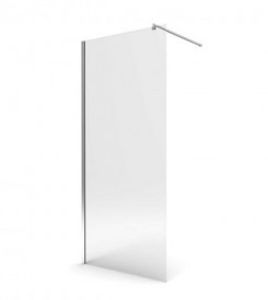 Dušas siena RUB-401  90x195 stikls 6mm, easy clean, hrom profils