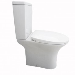 Sēdpods YTC-50812 kpl, Rimless ar Slow close vāku, dubulta poga, horiz. izv., 1/2 apakš.