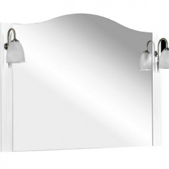Classic New  65 Spogulis ar diviem apgaismojumiem (balts) New Aquarodos