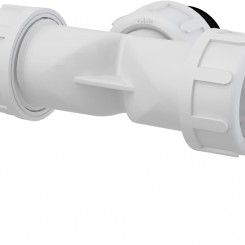 Dubultais pieslēgs ar uzgriezni G1”/8-23 un pertvārstiem (veļas, trauku masīnu pieslēgšanai).